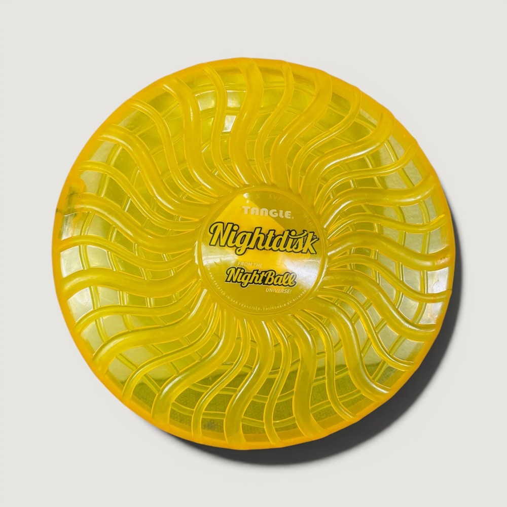 Tangle‎ Nightdisk NightBall Universe Yellow Light Up Flying Disc Sports
